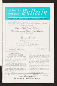 Kehilath Jeshurun Bulletin Vol. XXVI No. 21
