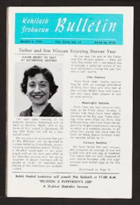 Kehilath Jeshurun Bulletin Vol. XXVI No. 24