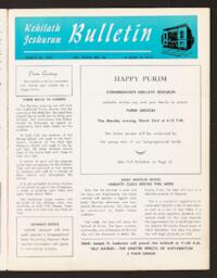 Kehilath Jeshurun Bulletin Vol. [XXVI] No. 26