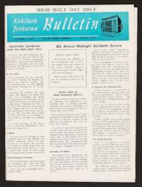 Kehilath Jeshurun Bulletin Vol. XXVIII No. 4