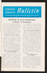 Kehilath Jeshurun Bulletin Vol. XXVIII No. 6