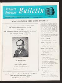Kehilath Jeshurun Bulletin Vol. XXVIII No. 9