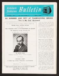 Kehilath Jeshurun Bulletin Vol. XXVIII No. 13