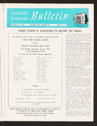 Kehilath Jeshurun Bulletin Vol. XXVIII No. 18