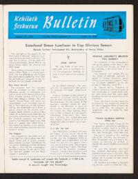 Kehilath Jeshurun Bulletin Vol. XXVIII No. 27