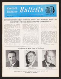Kehilath Jeshurun Bulletin Vol. XXVIII No. 34