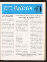 Kehilath Jeshurun Bulletin Vol. XXIX No. 6