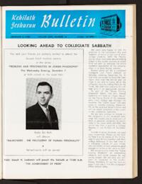 Kehilath Jeshurun Bulletin Vol. XXIX No. 10