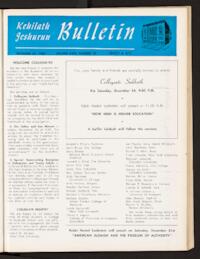 Kehilath Jeshurun Bulletin Vol. XXIX No. 13