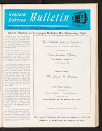 Kehilath Jeshurun Bulletin Vol. XXIX No. 16