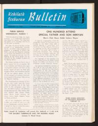 Kehilath Jeshurun Bulletin Vol. XXIX No. 20