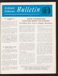 Kehilath Jeshurun Bulletin Vol. XXIX No. 29