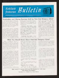 Kehilath Jeshurun Bulletin Vol. XXIX No. 35