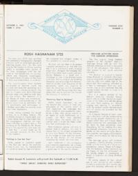 Kehilath Jeshurun Bulletin Vol. XXXI No. 4