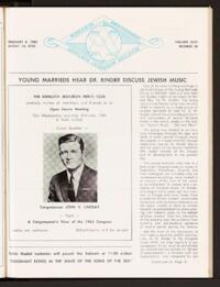 Kehilath Jeshurun Bulletin Vol. XXXI No. 20