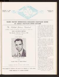 Kehilath Jeshurun Bulletin Vol. XXXI No. 21