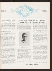 Kehilath Jeshurun Bulletin Vol. XXXI No. 31