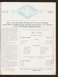 Kehilath Jeshurun Bulletin Vol. XXXI No. 32
