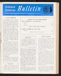 Kehilath Jeshurun Bulletin Vol. XXXII No. 3