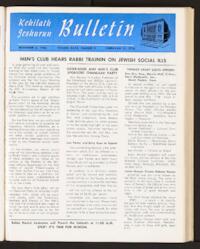 Kehilath Jeshurun Bulletin Vol. XXXII No. 8