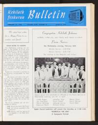 Kehilath Jeshurun Bulletin Vol. XXXII No. 22