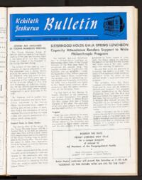 Kehilath Jeshurun Bulletin Vol. XXXII No. 30