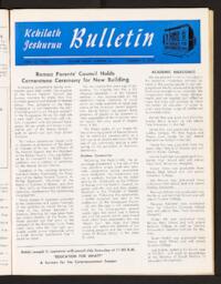 Kehilath Jeshurun Bulletin Vol. XXXII No. 36