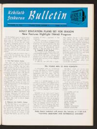 Kehilath Jeshurun Bulletin Vol. XXXIII No. [3]
