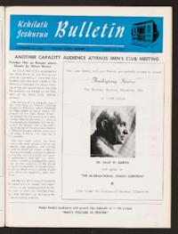 Kehilath Jeshurun Bulletin Vol. XXXIII No. 11