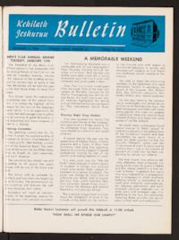 Kehilath Jeshurun Bulletin Vol. XXXIII No. 13