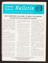Kehilath Jeshurun Bulletin Vol. XXXIII No. 23