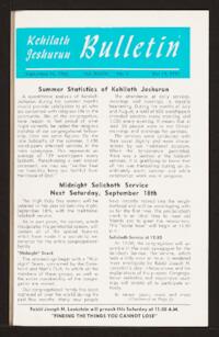 Kehilath Jeshurun Bulletin Vol. XXXIV No. 2