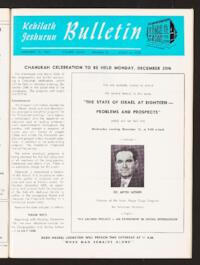 Kehilath Jeshurun Bulletin Vol. XXXIV No. 13