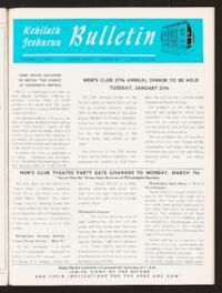 Kehilath Jeshurun Bulletin Vol. XXXIV No. 16