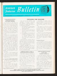 Kehilath Jeshurun Bulletin Vol. XXXIV No. 26