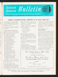 Kehilath Jeshurun Bulletin Vol. XXXIV No. 34