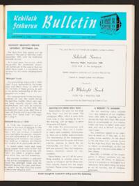 Kehilath Jeshurun Bulletin Vol. XXXV No. 1