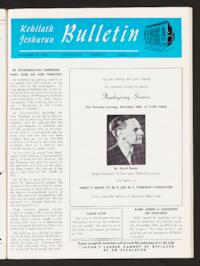 Kehilath Jeshurun Bulletin Vol. XXXV No. 9
