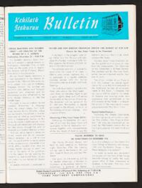 Kehilath Jeshurun Bulletin Vol. XXXV No. 11