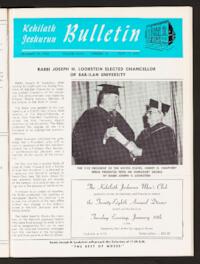 Kehilath Jeshurun Bulletin Vol. XXXV No. 13