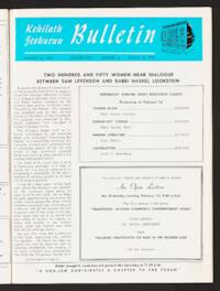 Kehilath Jeshurun Bulletin Vol. XXXV No. 16