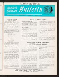 Kehilath Jeshurun Bulletin Vol. XXXV No. 28
