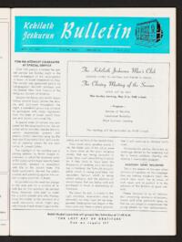 Kehilath Jeshurun Bulletin Vol. XXXV No. 30