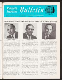 Kehilath Jeshurun Bulletin Vol. XXXVI No. 6
