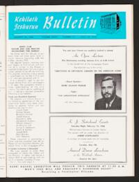 Kehilath Jeshurun Bulletin Vol. XXXVI No. 17