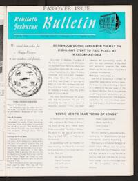 Kehilath Jeshurun Bulletin Vol. XXXVI No. 28