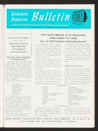Kehilath Jeshurun Bulletin Vol. XXXVI No. 35