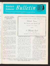 Kehilath Jeshurun Bulletin Vol. XXXVII No. 2