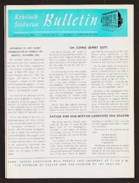 Kehilath Jeshurun Bulletin Vol. XXXVII No. 9