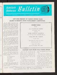 Kehilath Jeshurun Bulletin Vol. XXXVII No. 21